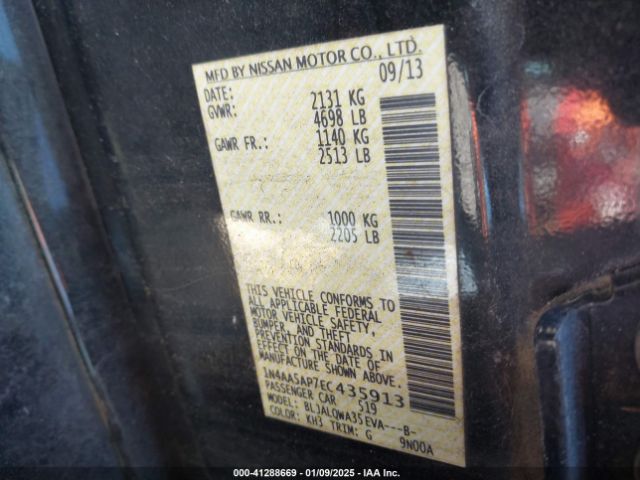 1N4AA5AP7EC435913 Nissan Maxima 3.5 S
