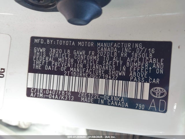 Toyota COROLLA LE 2016 2T1BURHE3GC719437 Image 9