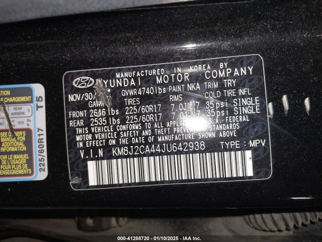 Hyundai TUCSON SE 2018 KM8J2CA44JU642938 Image 9