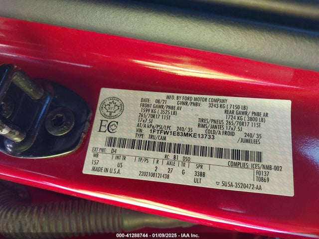 Ford F-150 Xlt 2021 1FTFW1E83MKE13733 Image 9