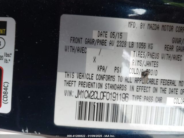 JM1CW2CL0F0191196 Mazda Mazda5 Touring