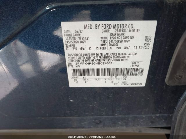 2017 FORD EDGE 2FMPK4K80HBC24863 Photo 8
