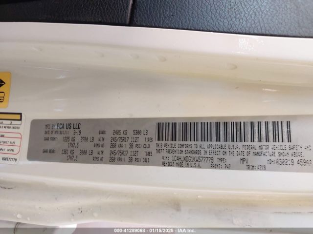 1C4HJXDG1KW577779 Jeep Wrangler Unlimited Sport S 4x4