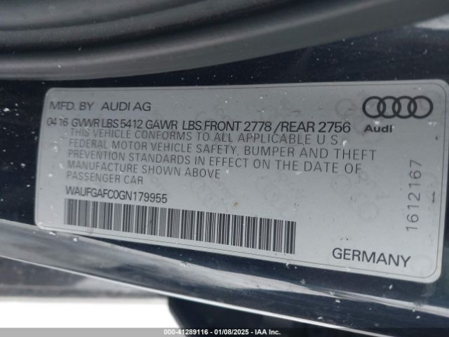 WAUFGAFC0GN179955 Audi A6 3.0t Premium Plus