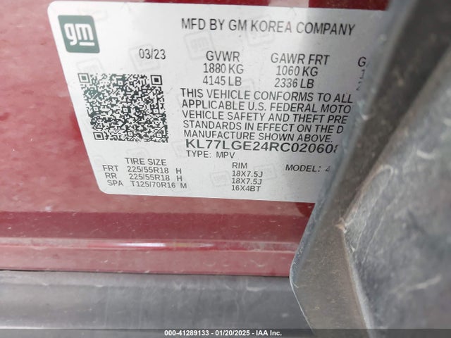 Chevrolet Trax 1rs 2024 KL77LGE24RC020608 Image 9