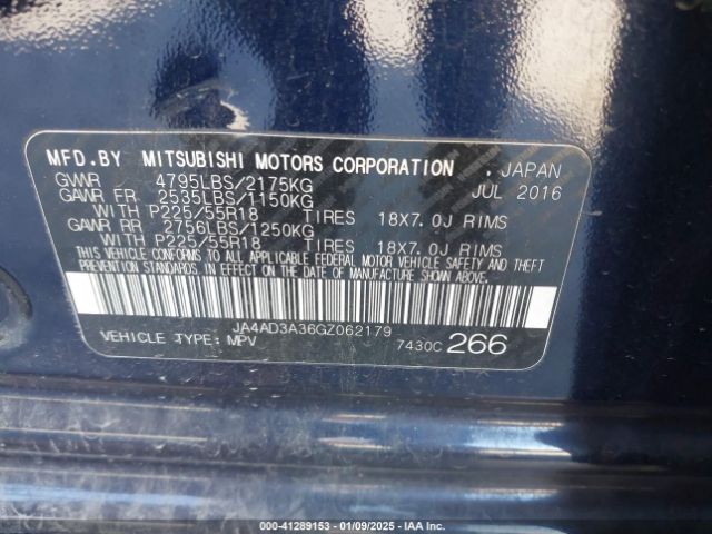JA4AD3A36GZ062179 Mitsubishi Outlander Sel