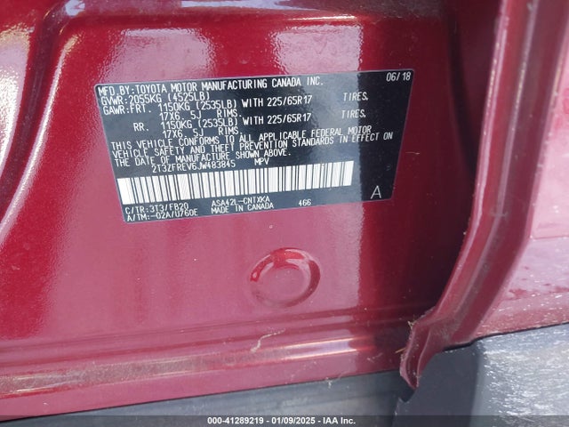 2T3ZFREV6JW483845 Toyota RAV4 LE