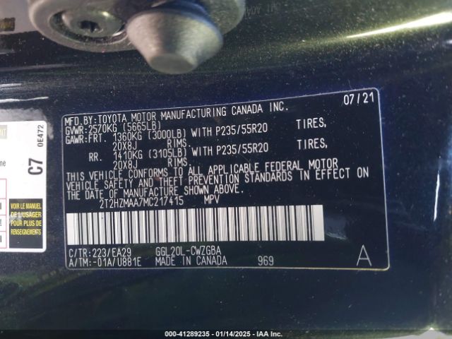 2T2HZMAA7MC217415 Lexus RX 350