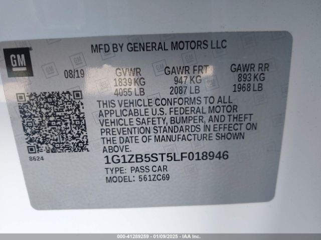 1G1ZB5ST5LF018946 Chevrolet Malibu Fwd Ls