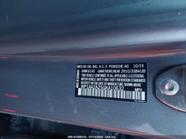 2016 PORSCHE CAYENNE WP1AA2A25GKA10632 Photo 8