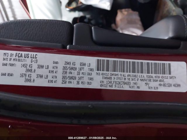 1C4RJFBG3KC784693 Jeep Grand Cherokee Limited 4x4
