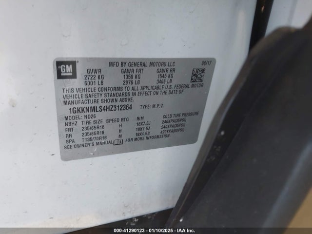 1GKKNMLS4HZ312364 GMC Acadia Slt-1