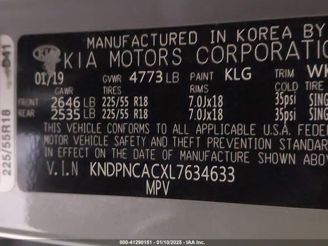 2020 Kia Sportage Ex მანქანა იყიდება აუქციონზე, vin: KNDPNCACXL7634633, აუქციონის ნომერი: 41290151