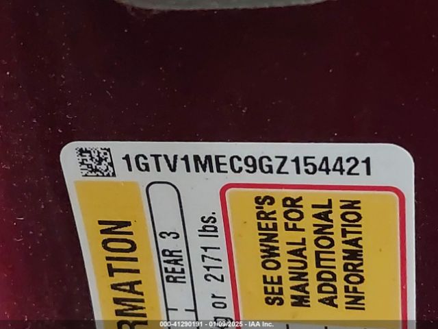1GTV1MEC9GZ154421 GMC Sierra 1500 Sle