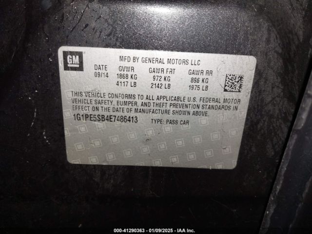 1G1PE5SB4E7486413 Chevrolet Cruze 2lt Auto