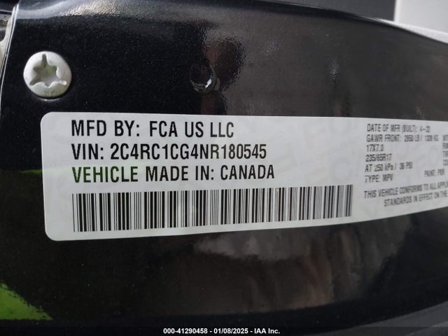 2C4RC1CG4NR180545 Chrysler Voyager Lx