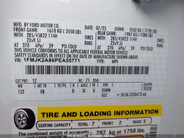 1FMJK2A86PEA55771 Ford Expedition Limited Max