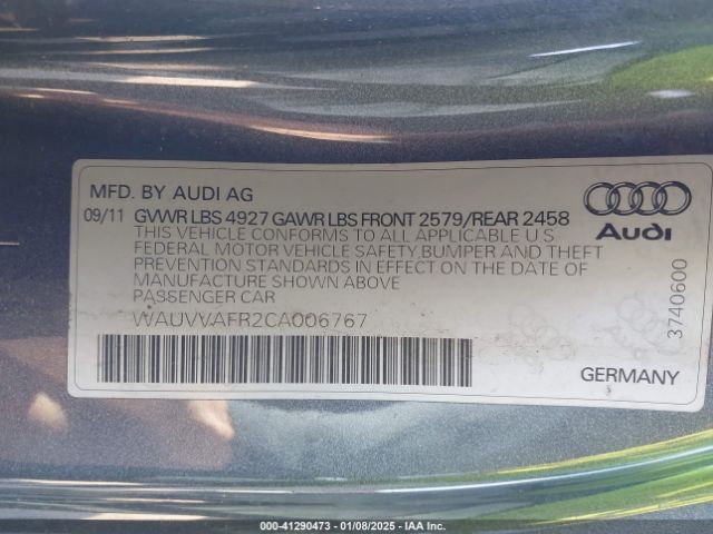 2012 AUDI S5 WAUVVAFR2CA006767 Photo 8