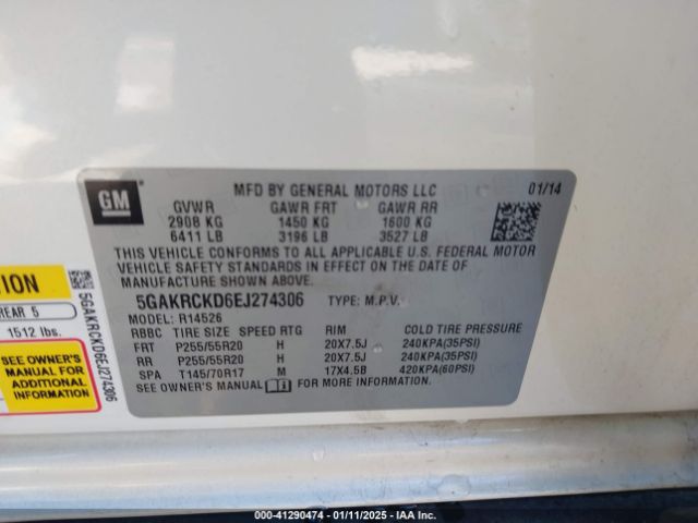 5GAKRCKD6EJ274306 Buick Enclave Premium