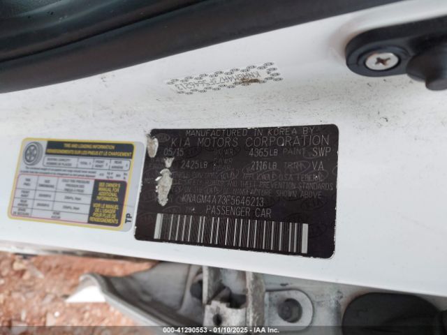KNAGM4A73F5646213 KIA Optima Lx