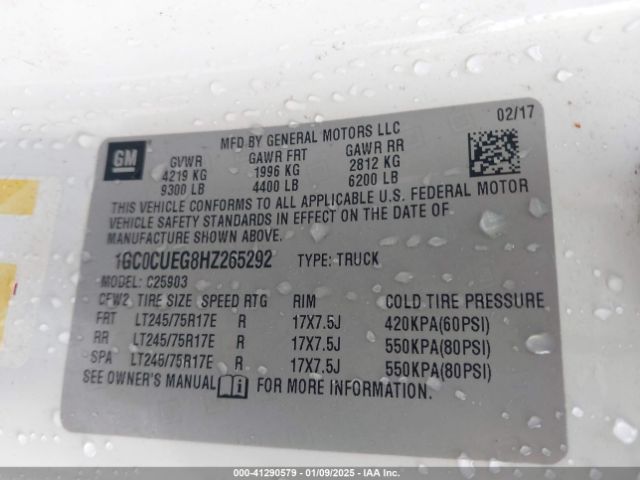 1GC0CUEG8HZ265292 Chevrolet Silverado 2500hd Wt