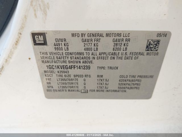 1GC1KVEG4FF141239 Chevrolet Silverado 2500hd Lt