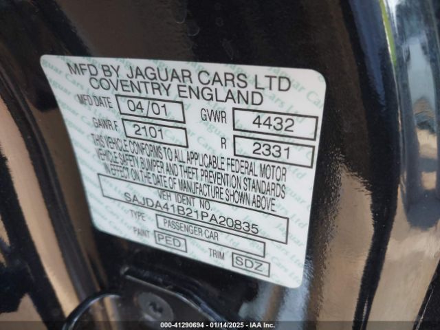 2001 JAGUAR XKR SAJDA41B21PA20835 Photo 8