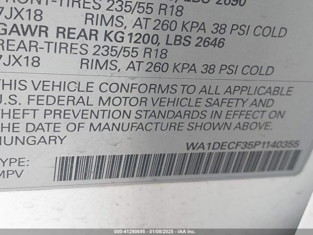 WA1DECF35P1140355 Audi Q3 Premium 45 Tfsi S Line Quattro Tiptronic
