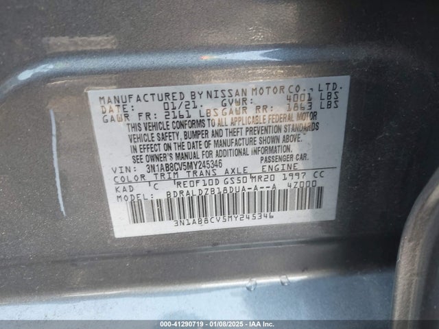3N1AB8CV5MY245346 Nissan Sentra Sv Xtronic Cvt