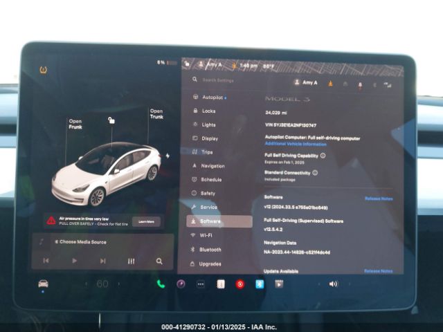 5YJ3E1EA2NF130747 Tesla Model 3 Rear-wheel Drive