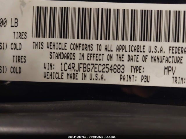 Jeep Grand Cherokee Limited 2014 1C4RJFBG7EC254683 Image 9
