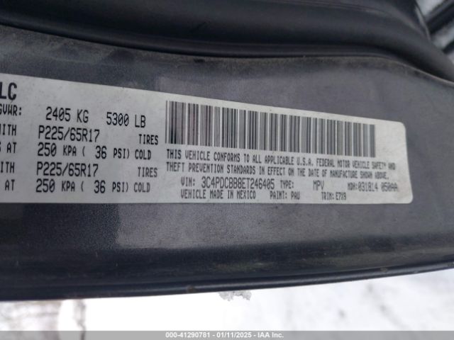 3C4PDCBB8ET246405 Dodge Journey Sxt