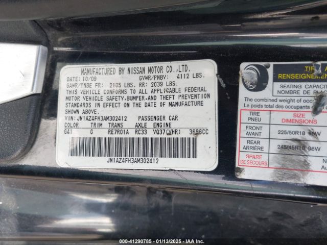 2010 NISSAN 370Z JN1AZ4FH3AM302412 Photo 8