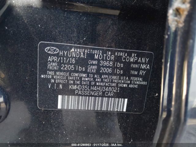 KMHD35LH4HU348021 Hyundai ELANTRA GT