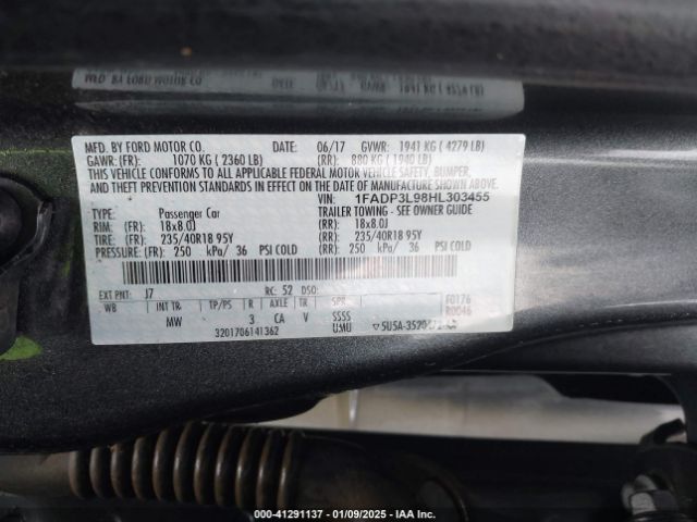 1FADP3L98HL303455 Ford FOCUS ST