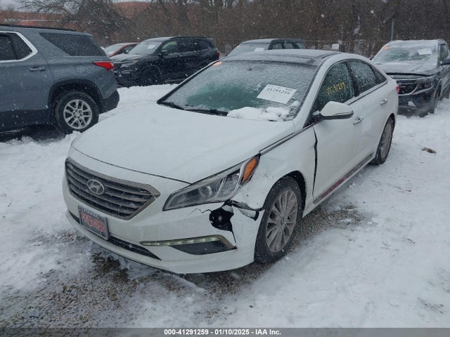 2015 Hyundai Sonata Limited მანქანა იყიდება აუქციონზე, vin: 5NPE34AF6FH013757, აუქციონის ნომერი: 41291259