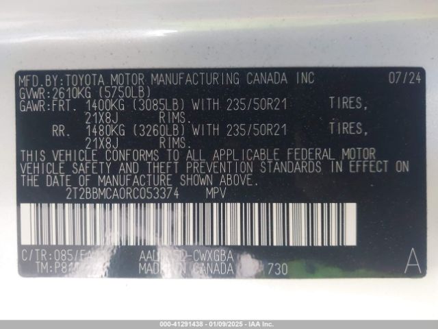 2T2BBMCA0RC053374 Lexus Rx 350h Premium