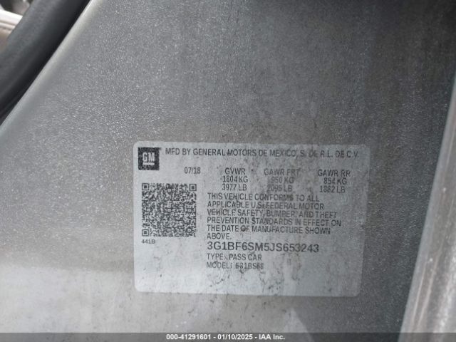 3G1BF6SM5JS653243 Chevrolet Cruze Premier Auto