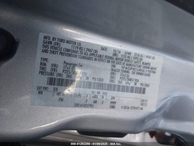 1FADP5CU6GL119789 Ford C-max Energi Sel