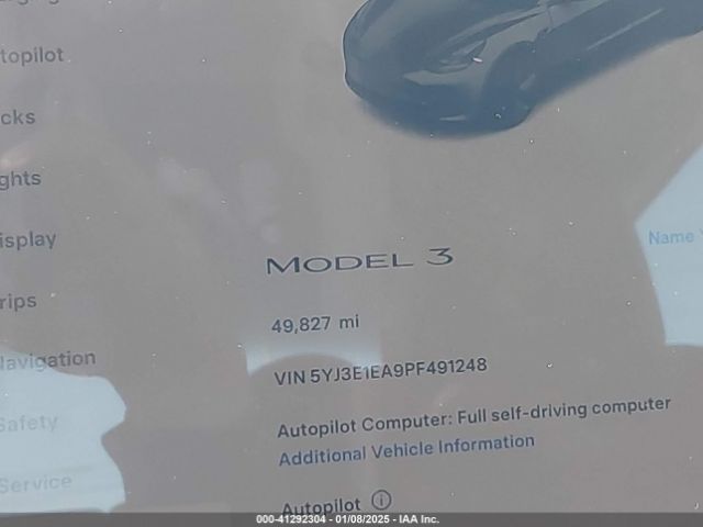 5YJ3E1EA9PF491248 Tesla Model 3 Rear-wheel Drive