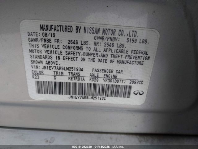 JN1EV7AR5LM251934 Infiniti Q50 Luxe Awd