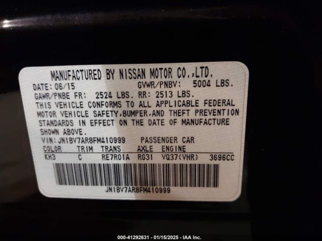 JN1BV7AR8FM410999 Infiniti Q50 Premium
