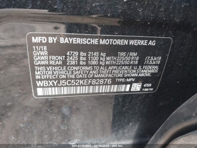 2019 BMW X2 WBXYJ5C52KEF82876 Photo 8