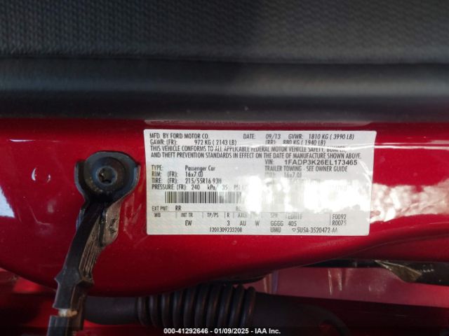 1FADP3K26EL173465 Ford FOCUS SE