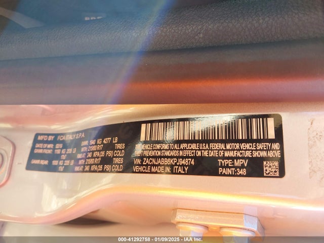 ZACNJABB6KPJ94874 Jeep Renegade Latitude Fwd