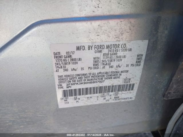 2FMPK3K90HBB57927 Ford Edge Titanium
