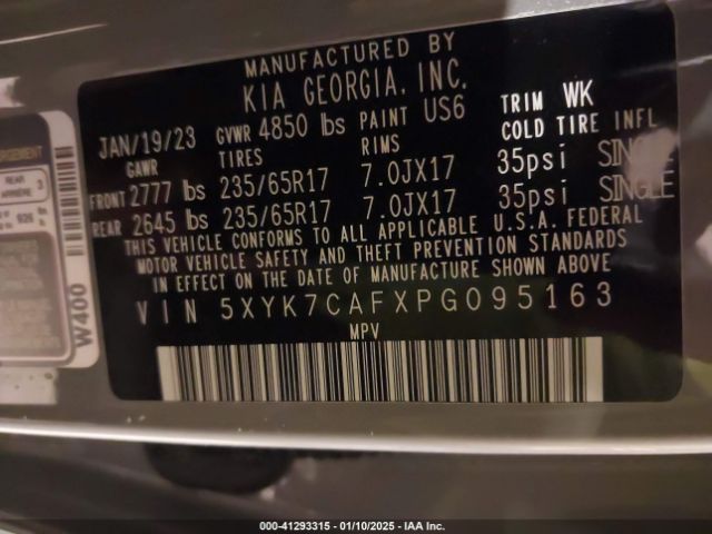 5XYK7CAFXPG095163 KIA Sportage X-pro Prestige
