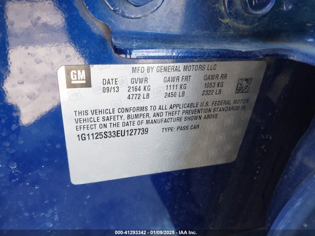 Chevrolet Impala 2lt 2014 1G1125S33EU127739 Image 9