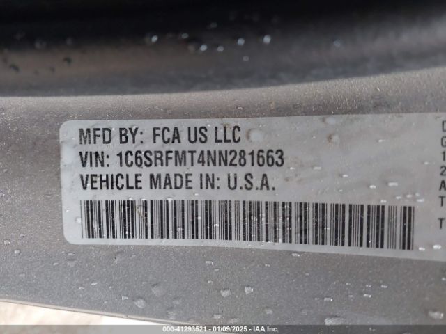 1C6SRFMT4NN281663 RAM 1500 Big Horn  4x4 6'4 Box