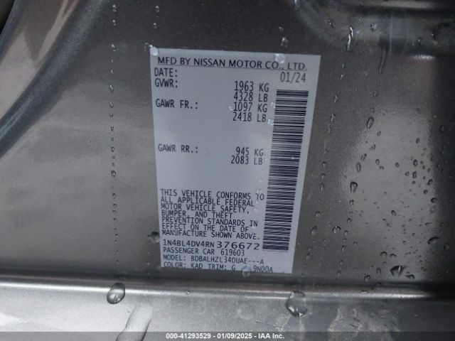 2024 NISSAN ALTIMA 1N4BL4DV4RN376672 Photo 8